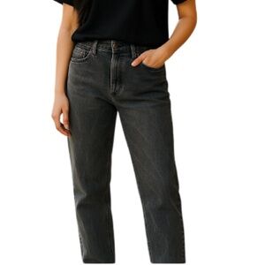 VINTAGE WRANGLER Grey Wash High Waisted Straight Leg Jeans Denim 5 pocket 30